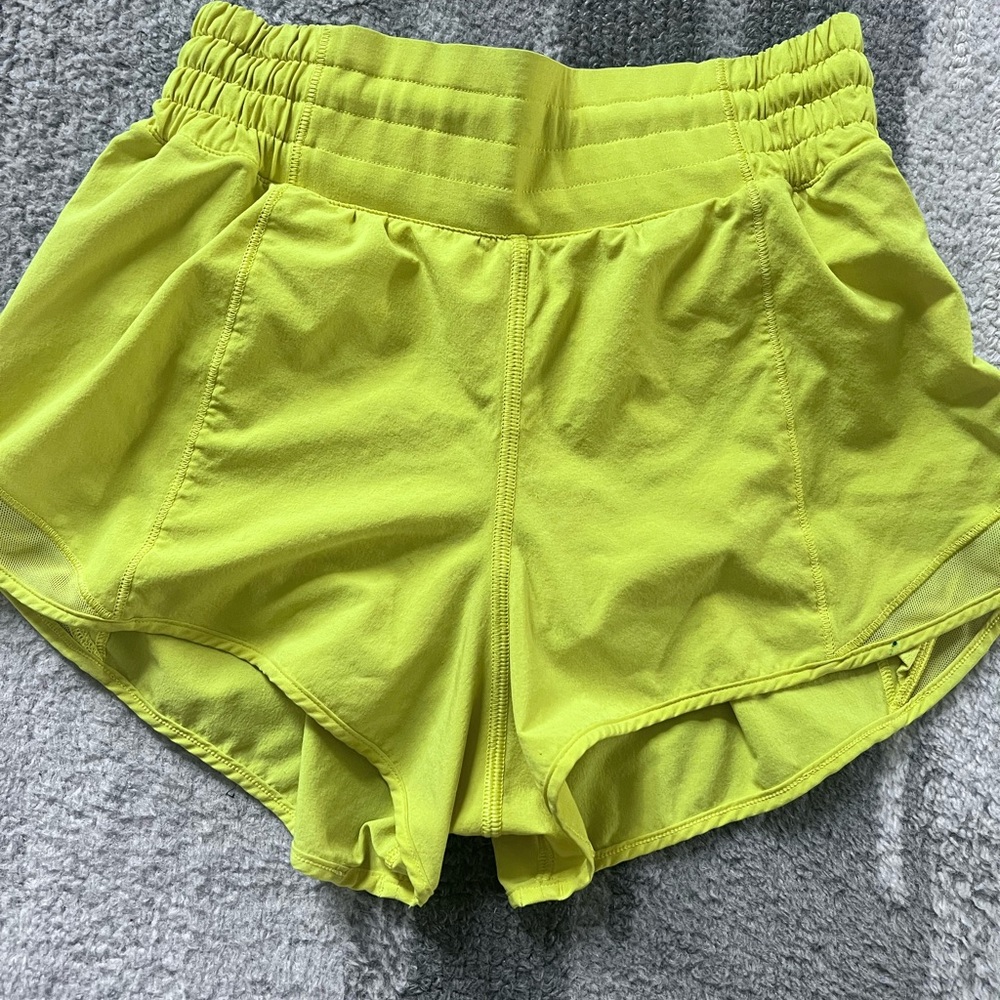 lululemon athletica Vibrant Yellow Athletic Shorts